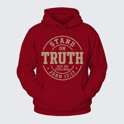 Plush Fleece-Lined Hoodie - Stand On Truth Not On Feelings
