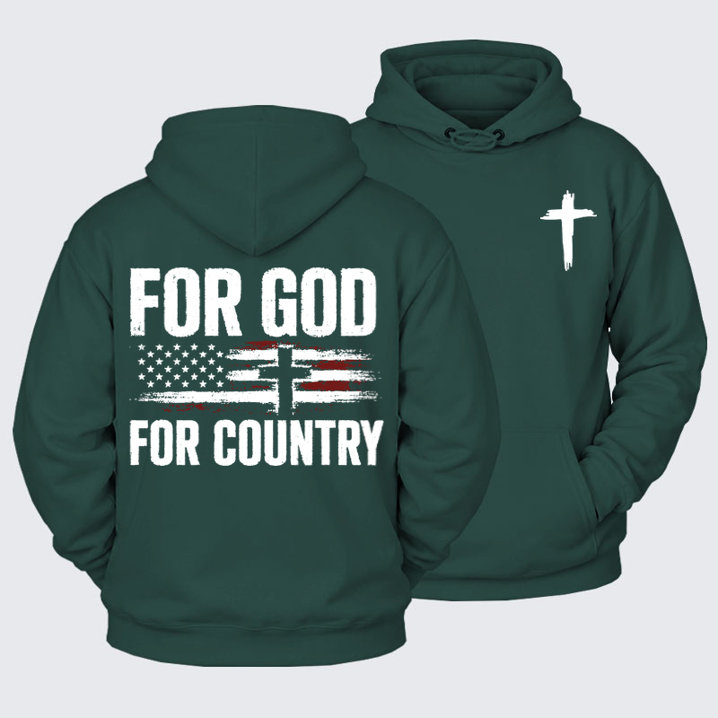 Plush Fleece-Lined Hoodie - For God For Country