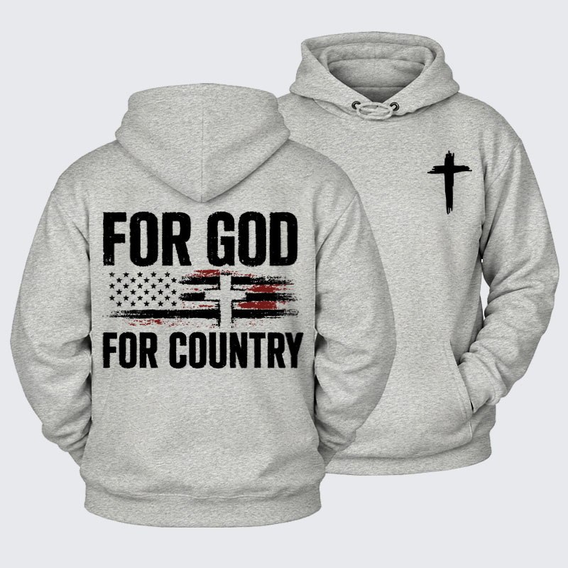 Plush Fleece-Lined Hoodie - For God For Country
