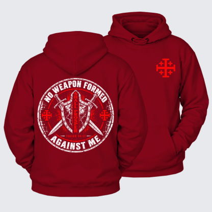 Plush Fleece-Lined Hoodie - No Weapon Formed Against Me Shall Prosper – Isaiah 54:17