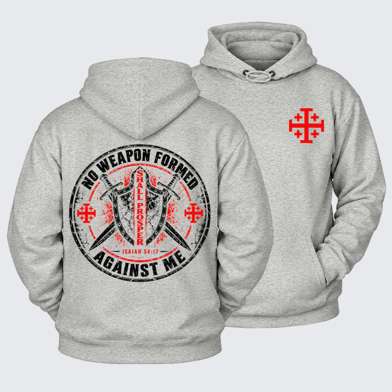 Plush Fleece-Lined Hoodie - No Weapon Formed Against Me Shall Prosper – Isaiah 54:17