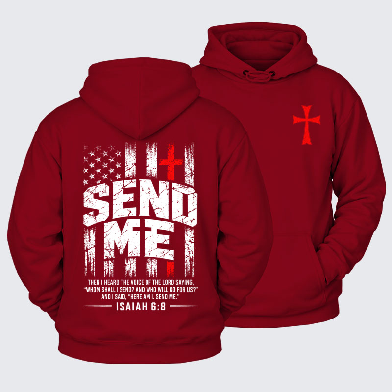 Plush Fleece-Lined Hoodie - Send Me Isaiah 6:8