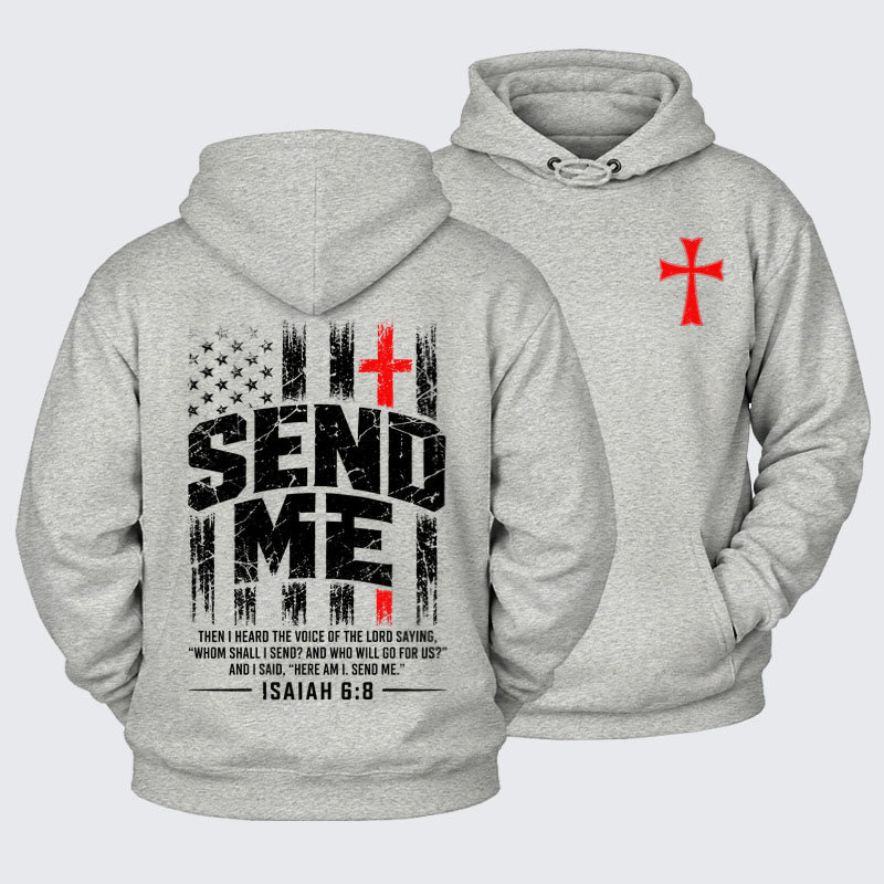 Plush Fleece-Lined Hoodie - Send Me Isaiah 6:8