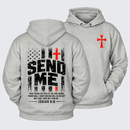 Plush Fleece-Lined Hoodie - Send Me Isaiah 6:8