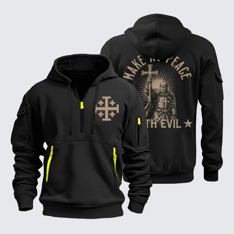 Zipper Hoodies –Make No Peace With Evil