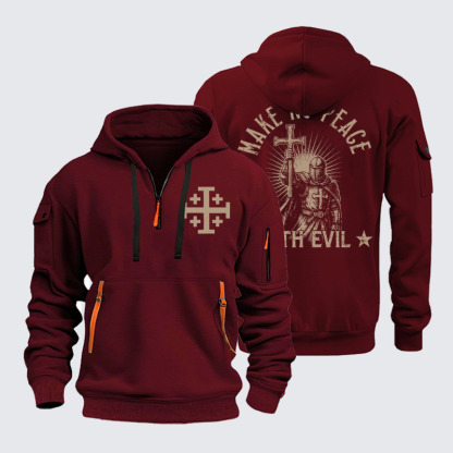 Zipper Hoodies –Make No Peace With Evil