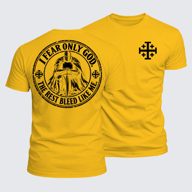 Luxe Mercerized Cotton Tee - I Fear Only God, The Rest Bleed Like Me