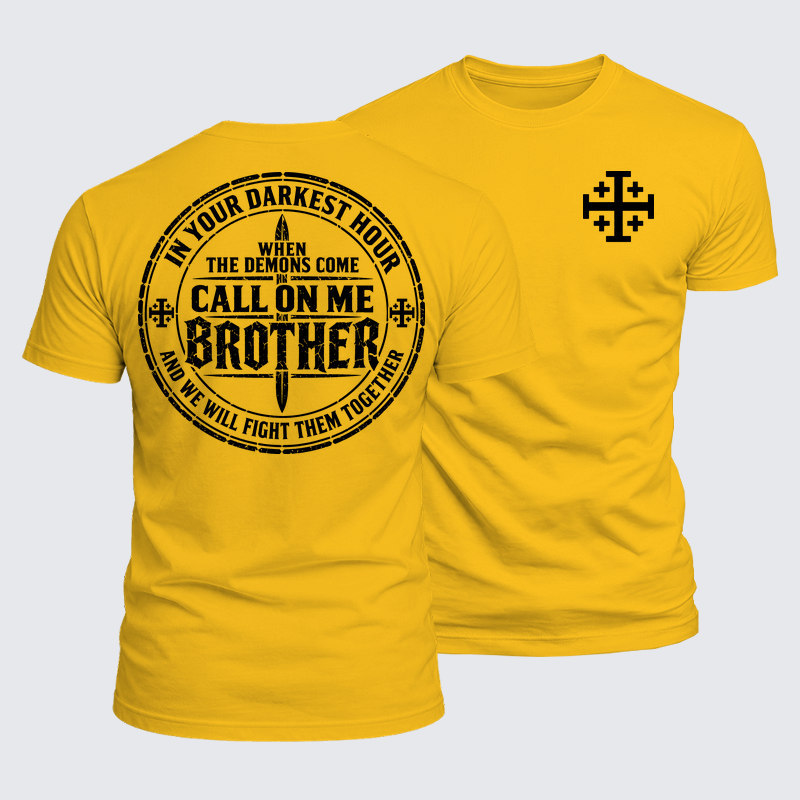Luxe Mercerized Cotton Tee - Call On Me Brother – Knights of Faith