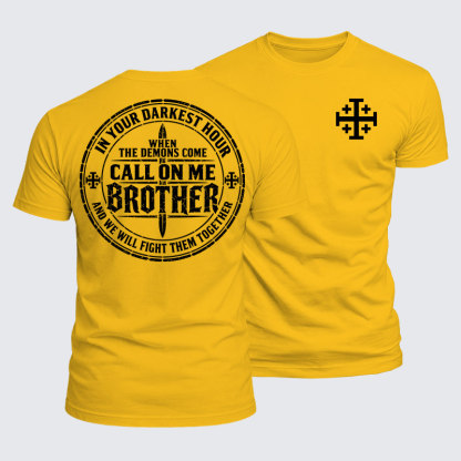Luxe Mercerized Cotton Tee - Call On Me Brother – Knights of Faith