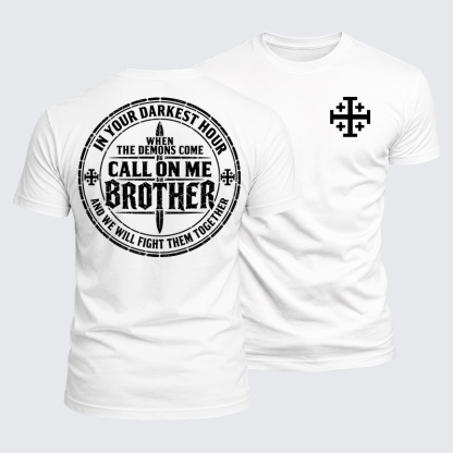 Luxe Mercerized Cotton Tee - Call On Me Brother – Knights of Faith