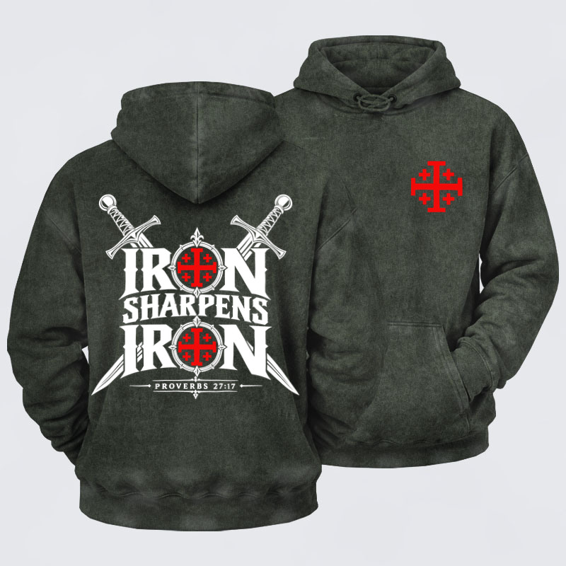 Washed Hoodies-Iron Sharpens Iron Proverbs 27:17