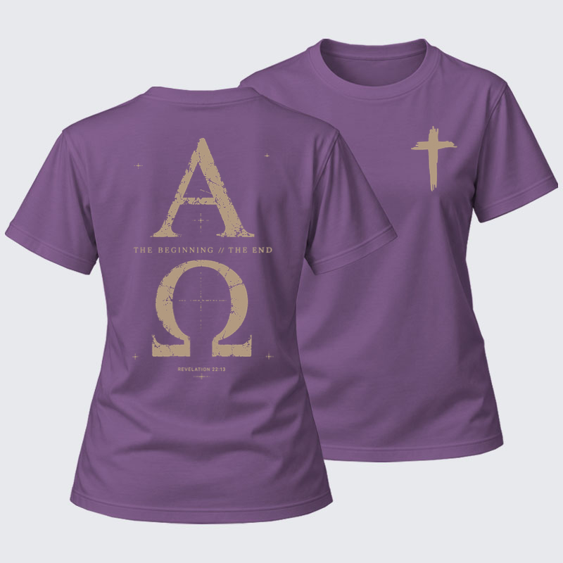 Women's T-shirts   - Alpha and the Omega Revelation 22:13