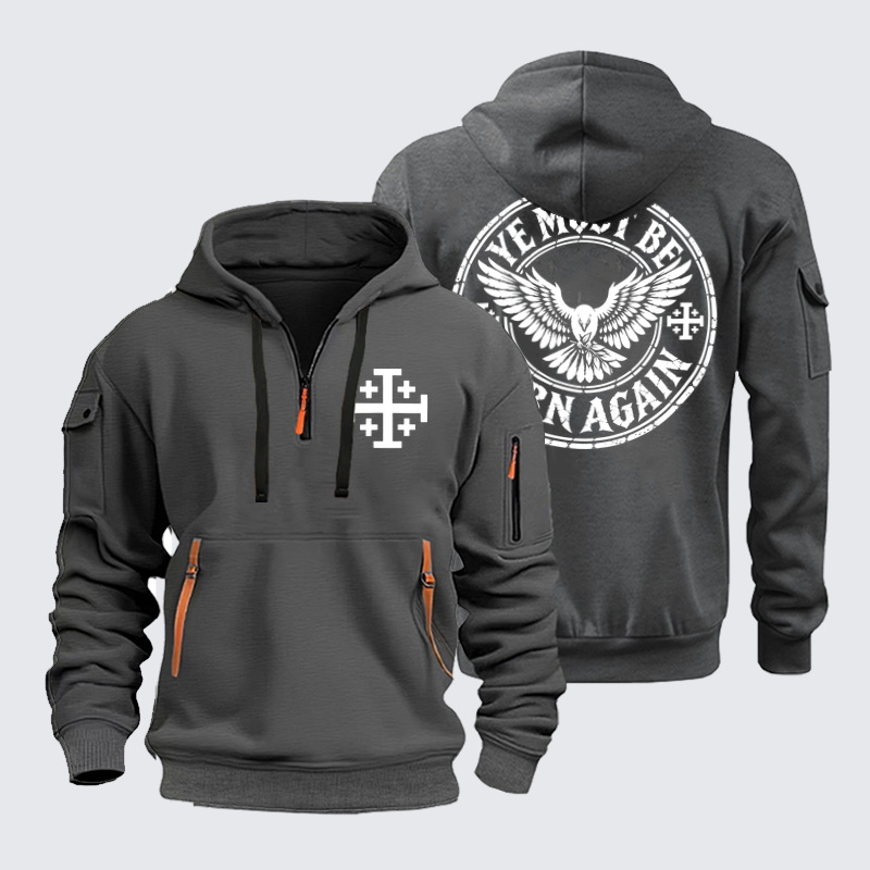 Zipper Hoodies Ave Christus Rex – Ye Must Be Born Again – John 3:7