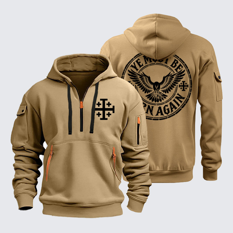 Zipper Hoodies Ave Christus Rex – Ye Must Be Born Again – John 3:7