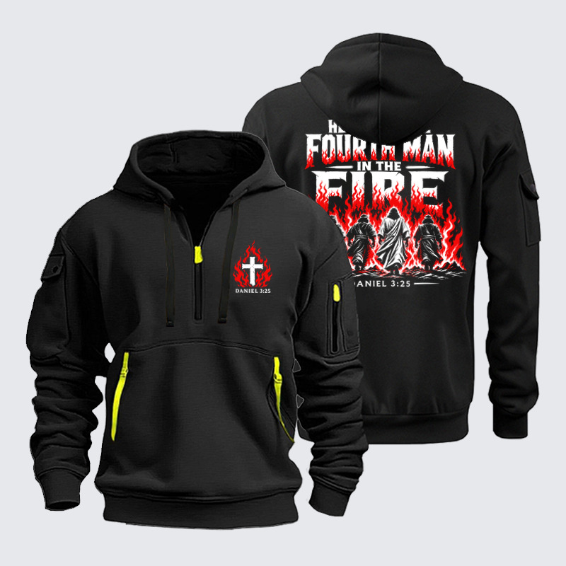 Zipper Hoodies Ave Christus Rex – The Fourth Man in the Fire – Daniel 3:25