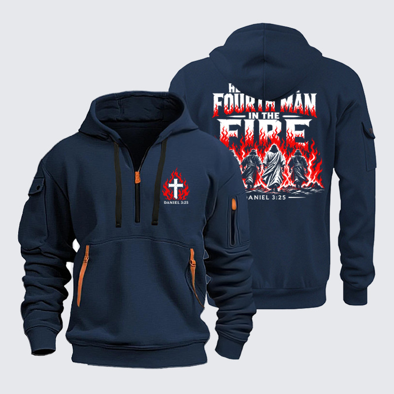 Zipper Hoodies Ave Christus Rex – The Fourth Man in the Fire – Daniel 3:25