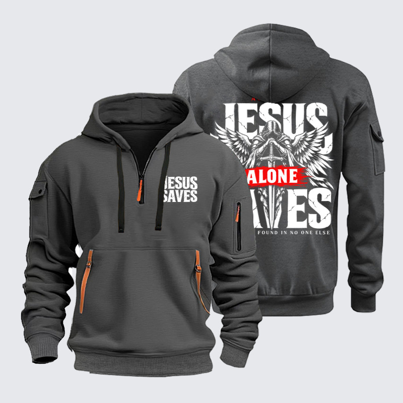 Zipper Hoodies – Jesus Alone Saves – Acts 4:12 Christian Warrior