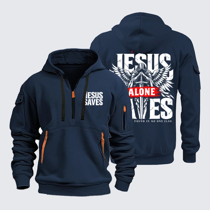 Zipper Hoodies – Jesus Alone Saves – Acts 4:12 Christian Warrior