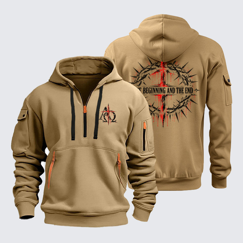 Zipper Hoodies Ave Christus Rex –The Beginning and the End – Alpha Omega