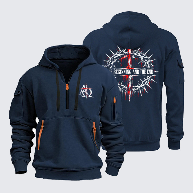 Zipper Hoodies Ave Christus Rex –The Beginning and the End – Alpha Omega