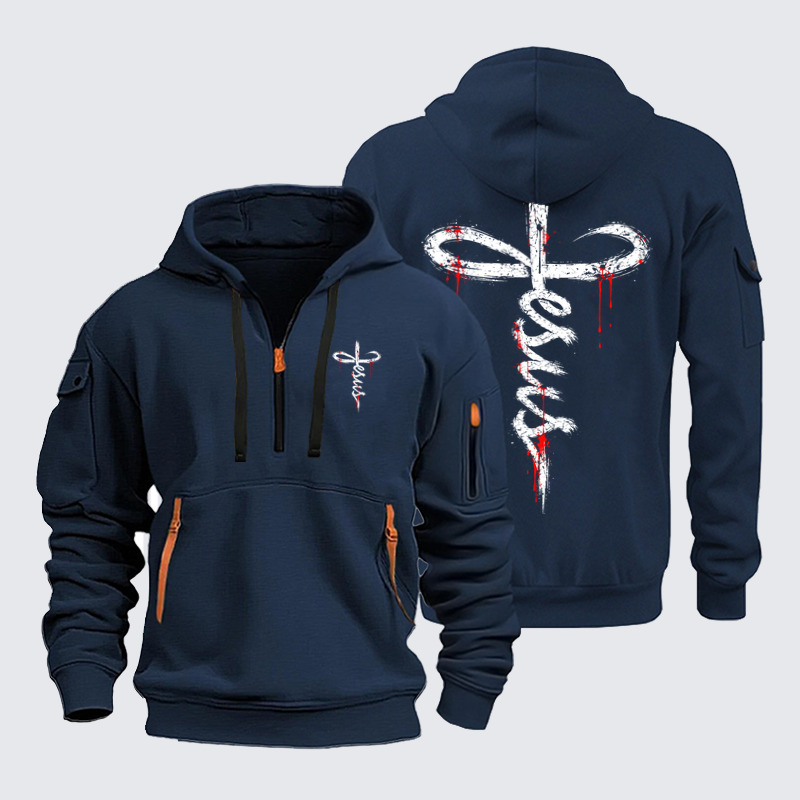 Zipper Hoodies Ave Christus Rex – Jesus Cross
