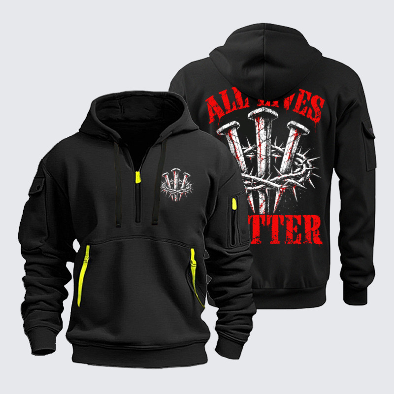Zipper Hoodies Ave Christus Rex – All Lives Matter – Crown of Thorns