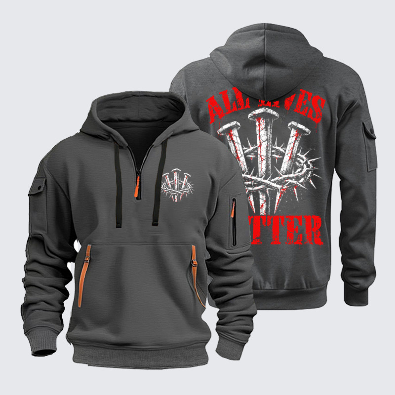 Zipper Hoodies Ave Christus Rex – All Lives Matter – Crown of Thorns