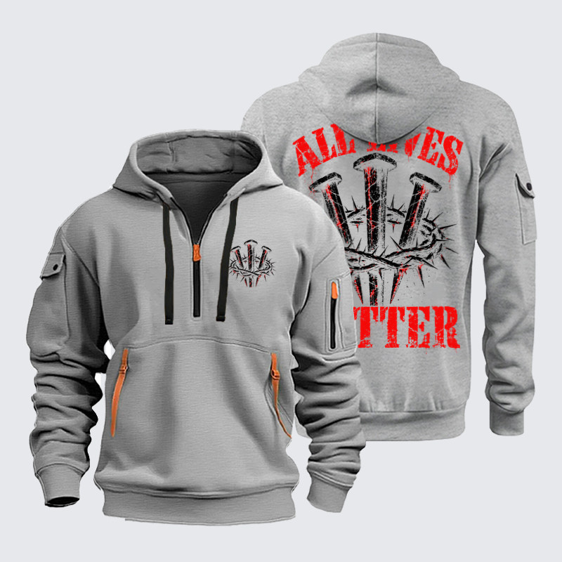 Zipper Hoodies Ave Christus Rex – All Lives Matter – Crown of Thorns