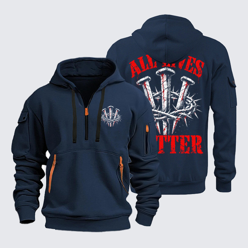 Zipper Hoodies Ave Christus Rex – All Lives Matter – Crown of Thorns