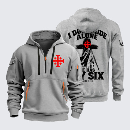 Zipper Hoodies Ave Christus Rex –I Don’t Ride Alone – Isaiah 52:12 Christian Warrior