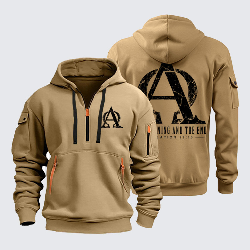 Zipper Hoodies Ave Christus Rex – Alpha & Omega – The Beginning and the End