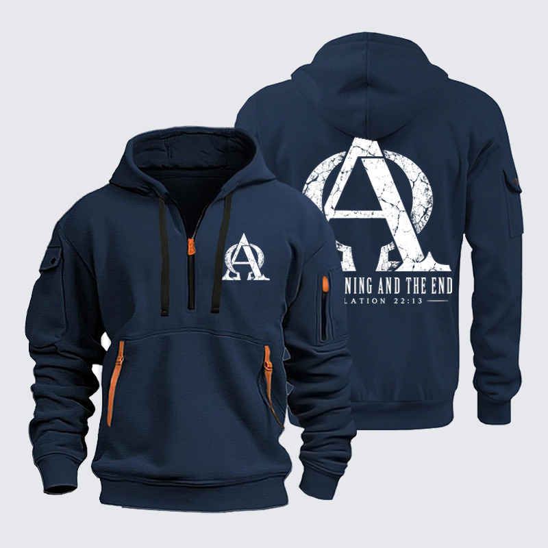 Zipper Hoodies Ave Christus Rex – Alpha & Omega – The Beginning and the End