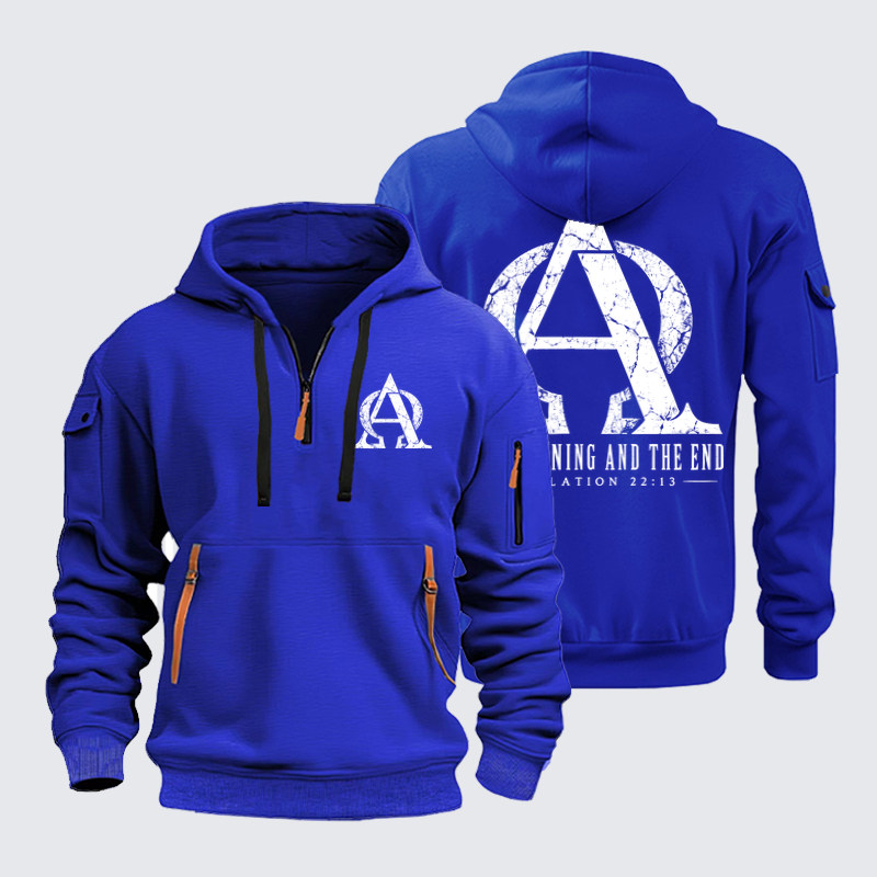 Zipper Hoodies Ave Christus Rex – Alpha & Omega – The Beginning and the End