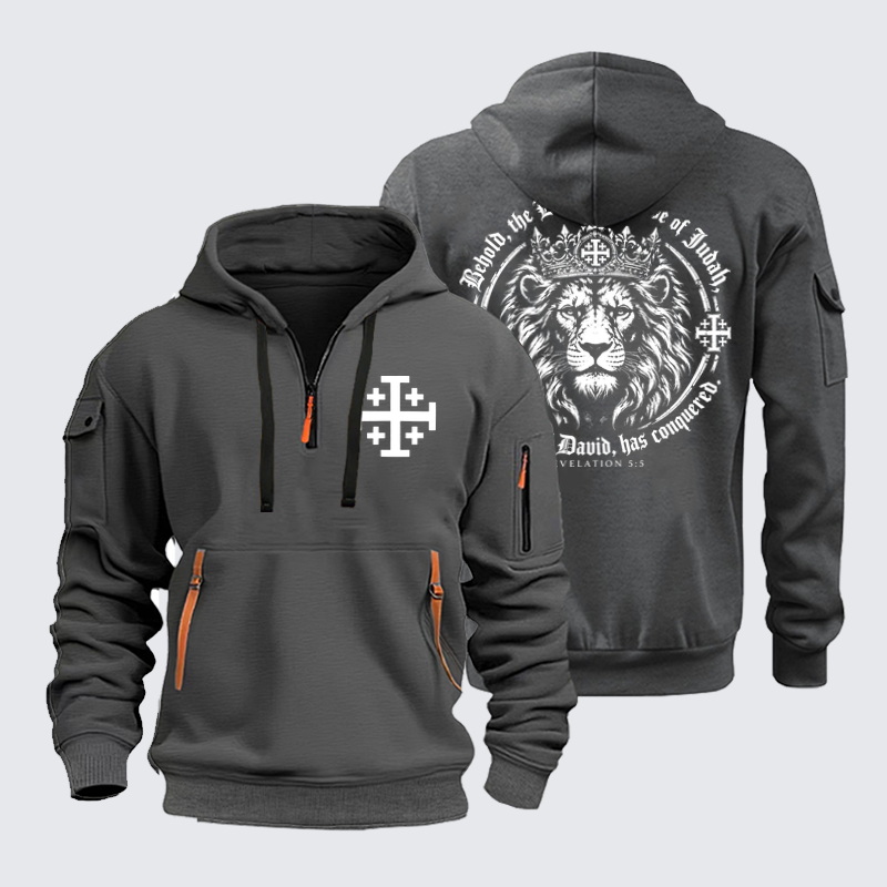 Zipper Hoodies Ave Christus Rex – Lion of Judah – Revelation 5:5
