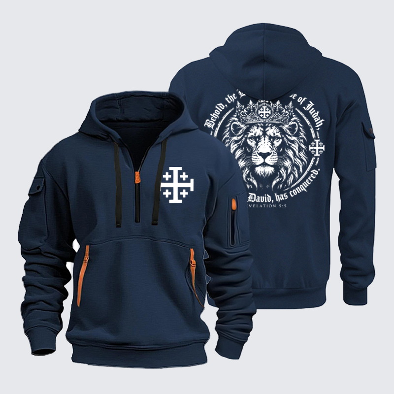Zipper Hoodies Ave Christus Rex – Lion of Judah – Revelation 5:5
