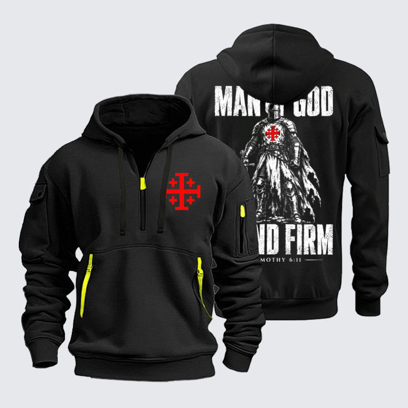 Zipper Hoodies Ave Christus Rex – Man of God – Stand Firm Christian Knight