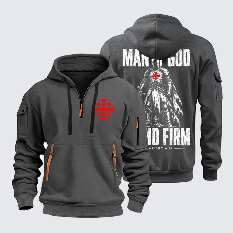 Zipper Hoodies Ave Christus Rex – Man of God – Stand Firm Christian Knight