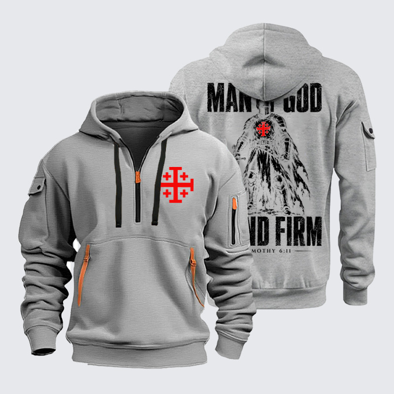 Zipper Hoodies Ave Christus Rex – Man of God – Stand Firm Christian Knight