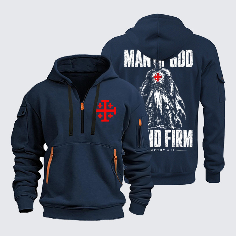 Zipper Hoodies Ave Christus Rex – Man of God – Stand Firm Christian Knight