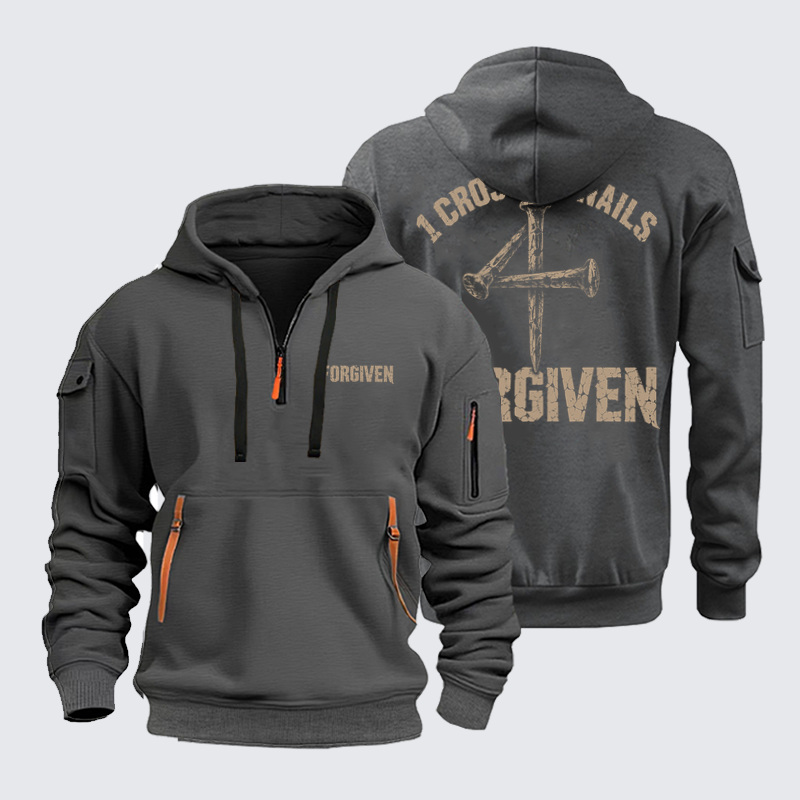 Zipper Hoodies Ave Christus Rex – 1 Cross + 3 Nails – Forgiven