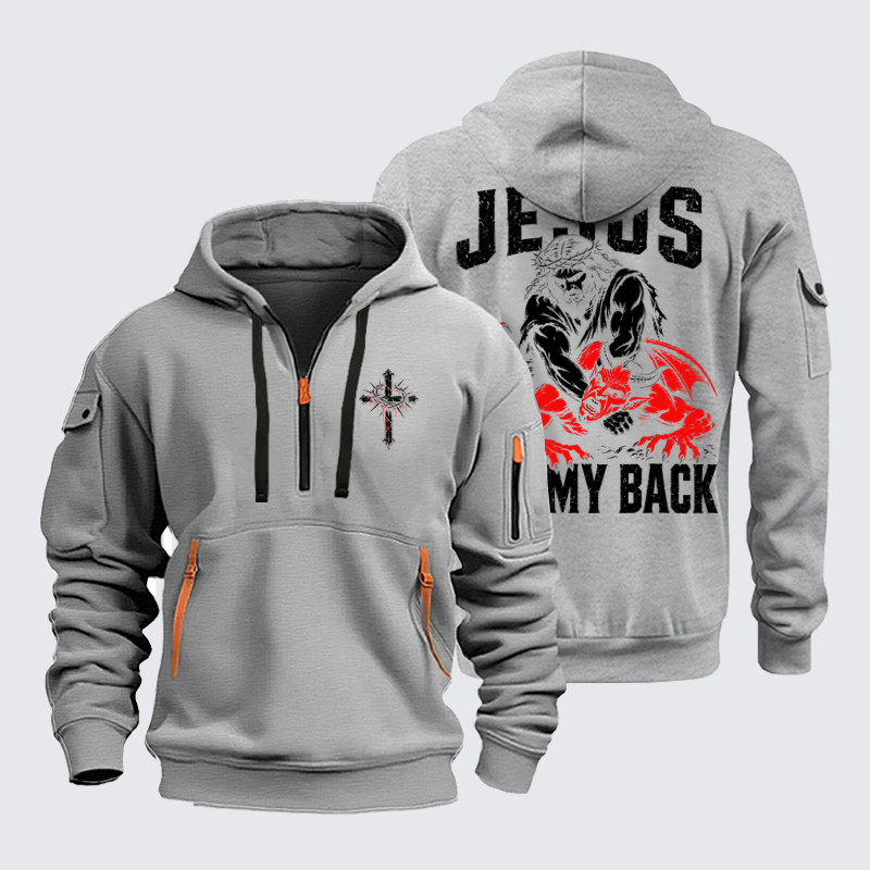 Zipper Hoodies Ave Christus Rex – Jesus Has My Back