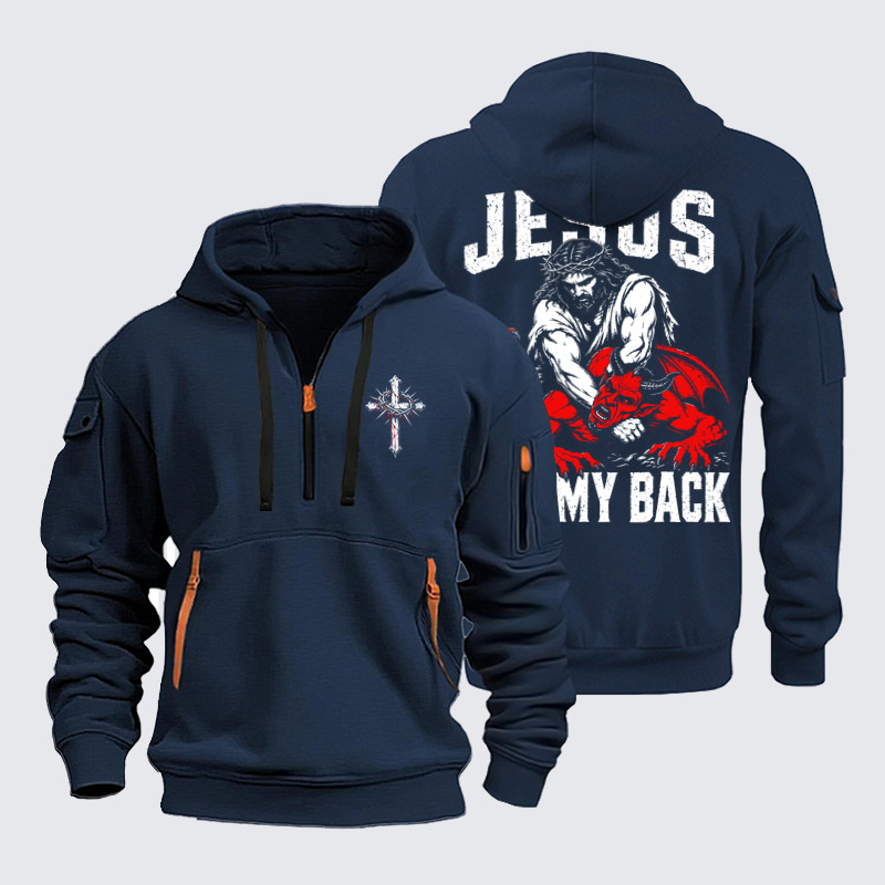 Zipper Hoodies Ave Christus Rex – Jesus Has My Back