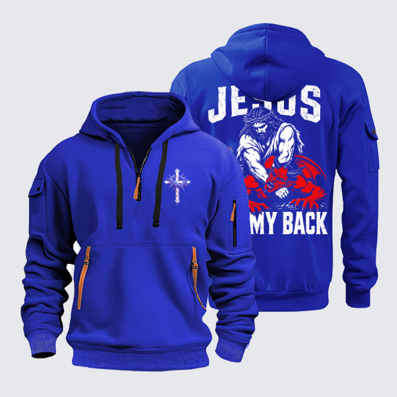 Zipper Hoodies Ave Christus Rex – Jesus Has My Back