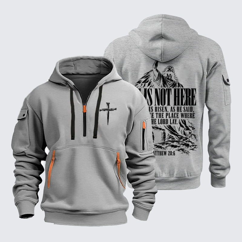 Zipper Hoodies Ave Christus Rex – He Is Not Here – Matthew 28:6