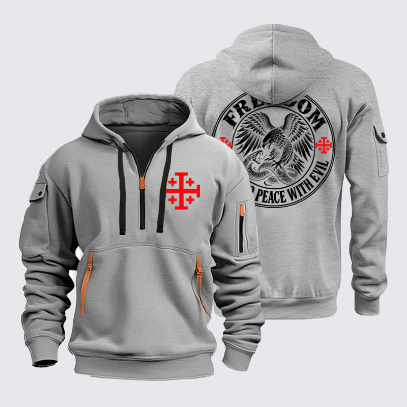 Zipper Hoodies Ave Christus Rex – Make No Peace With Evil – Freedom