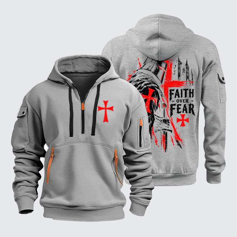 Zipper Hoodies - Faith Over Fear – Medieval Templar Knight