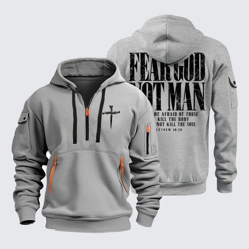 Zipper Hoodies Ave Christus Rex – Fear God Not Man – Matthew 10:28