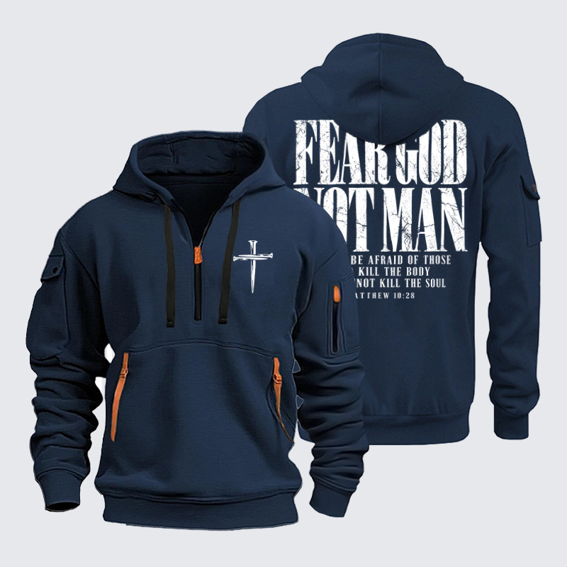 Zipper Hoodies Ave Christus Rex – Fear God Not Man – Matthew 10:28