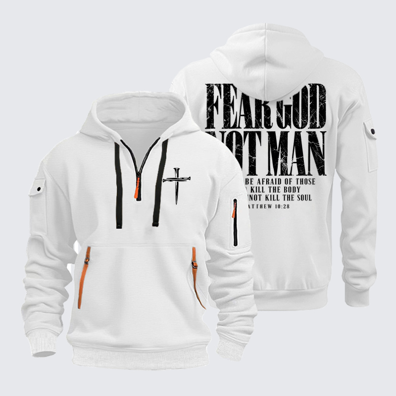 Zipper Hoodies Ave Christus Rex – Fear God Not Man – Matthew 10:28