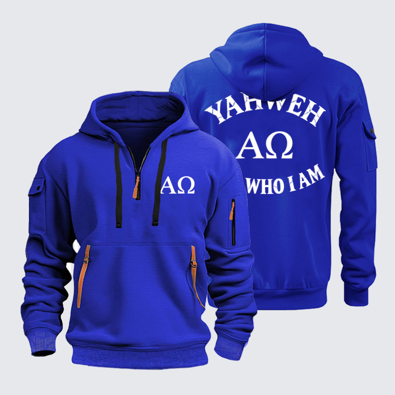 Zipper Hoodies Ave Christus Rex – Yahweh – Alpha & Omega I Am Who I Am